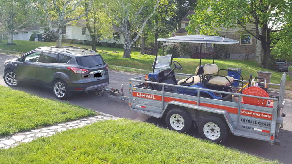 Golf cart trailer rental Uhaul