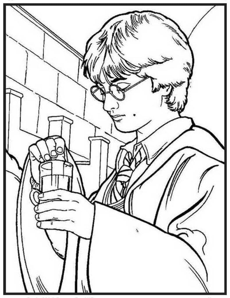 Harry Potter Preparing his Drink