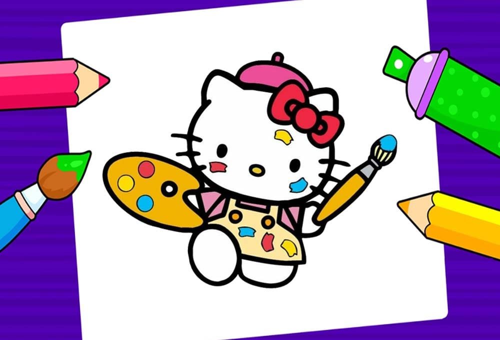 Hello Kitty Coloring Pages