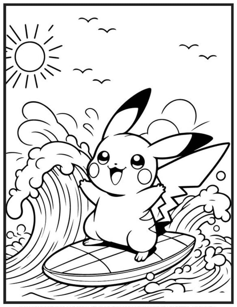 Pikachu Surfing