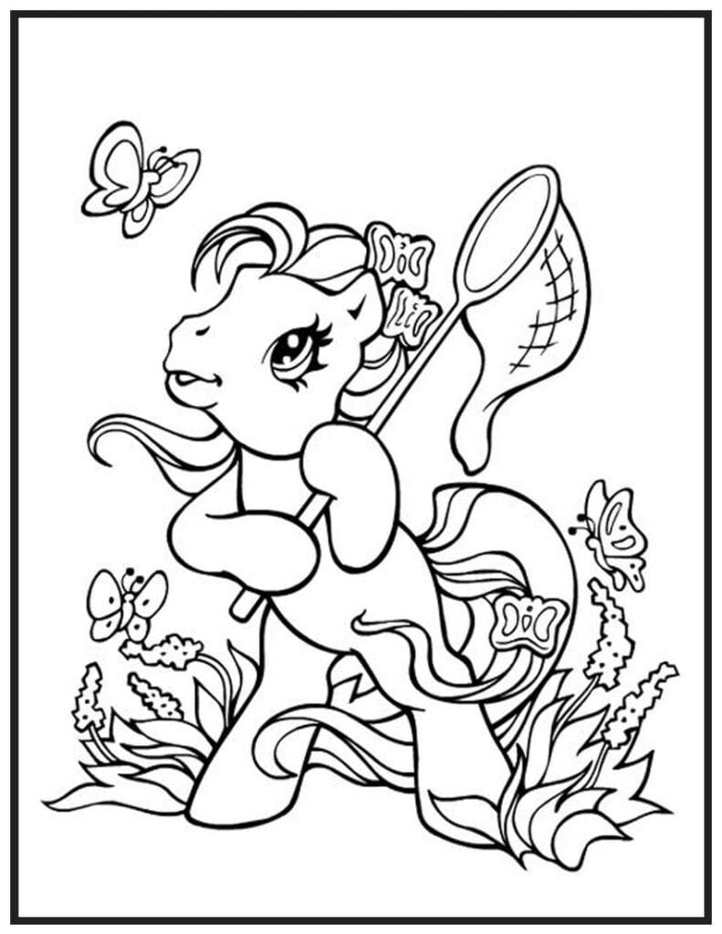 Pony Catching Butterflies