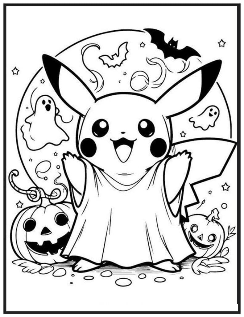 A Spooky Halloween with Pikachu