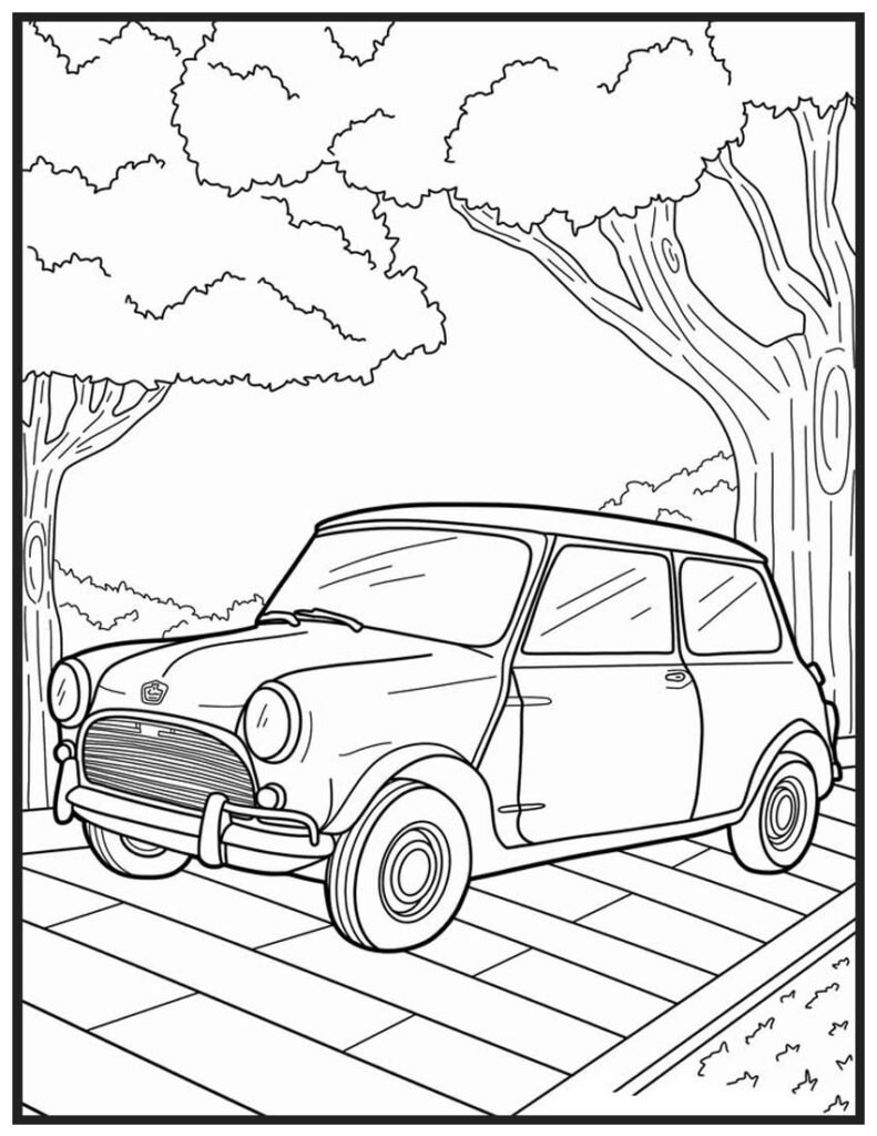 Classic Car Coloring Page