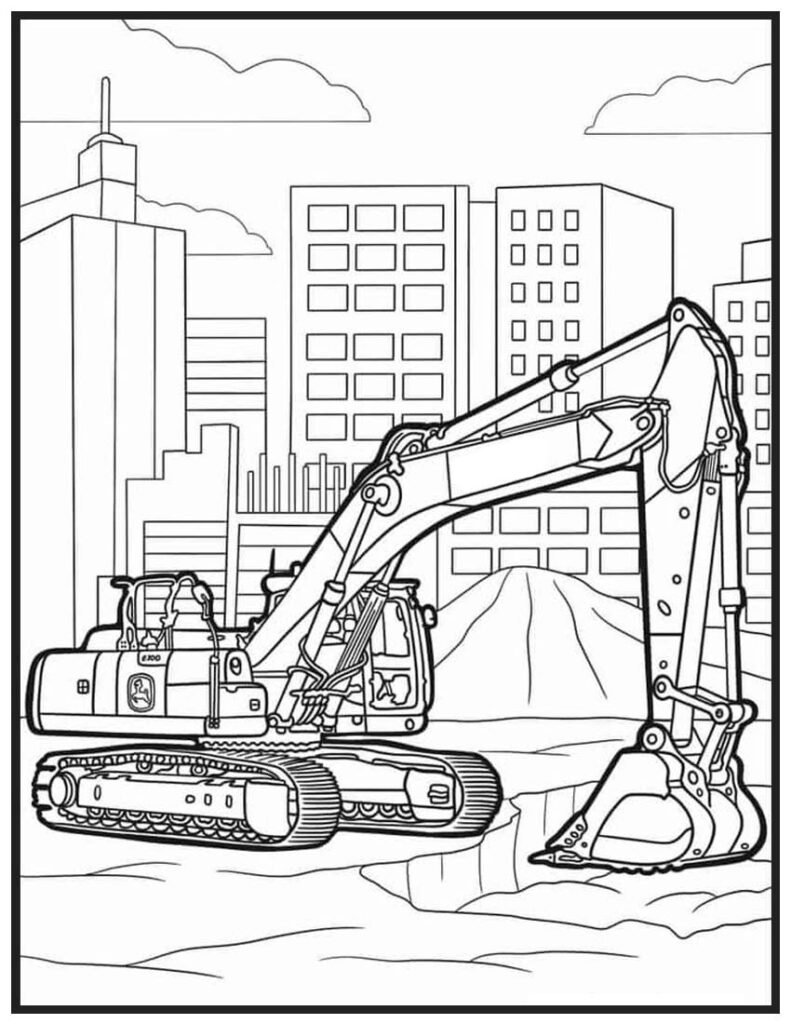 Digging Machine in the City