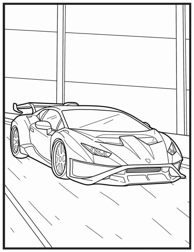 Lamborghini Coloring Page