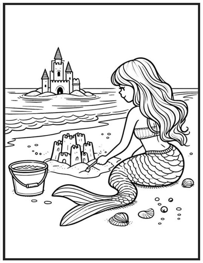 Mermaid Building Her Castle