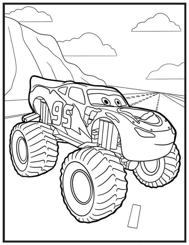 Monster Truck Coloring Page