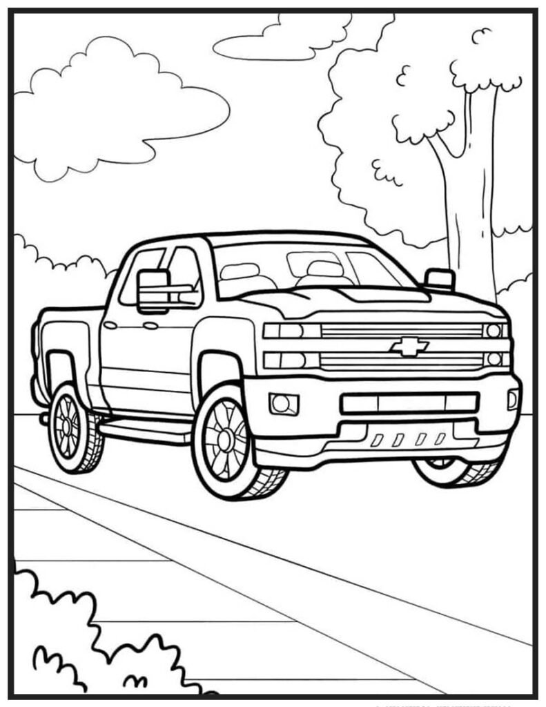 Pickup Truck Coloring Page