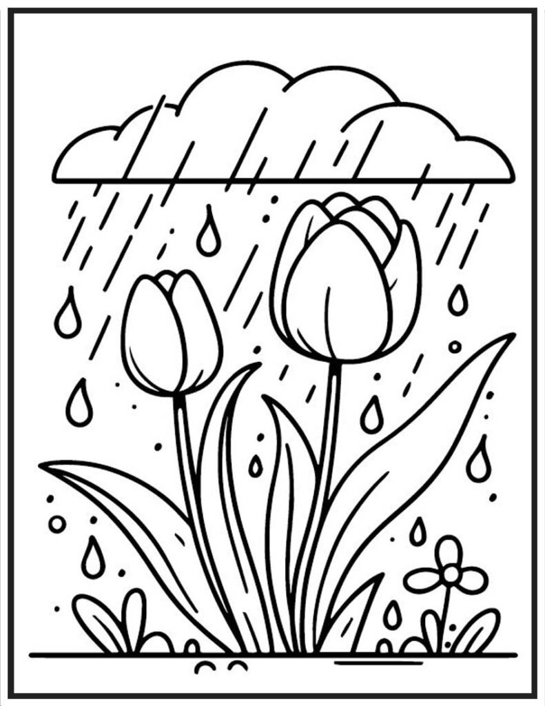 Tulips in the Rain